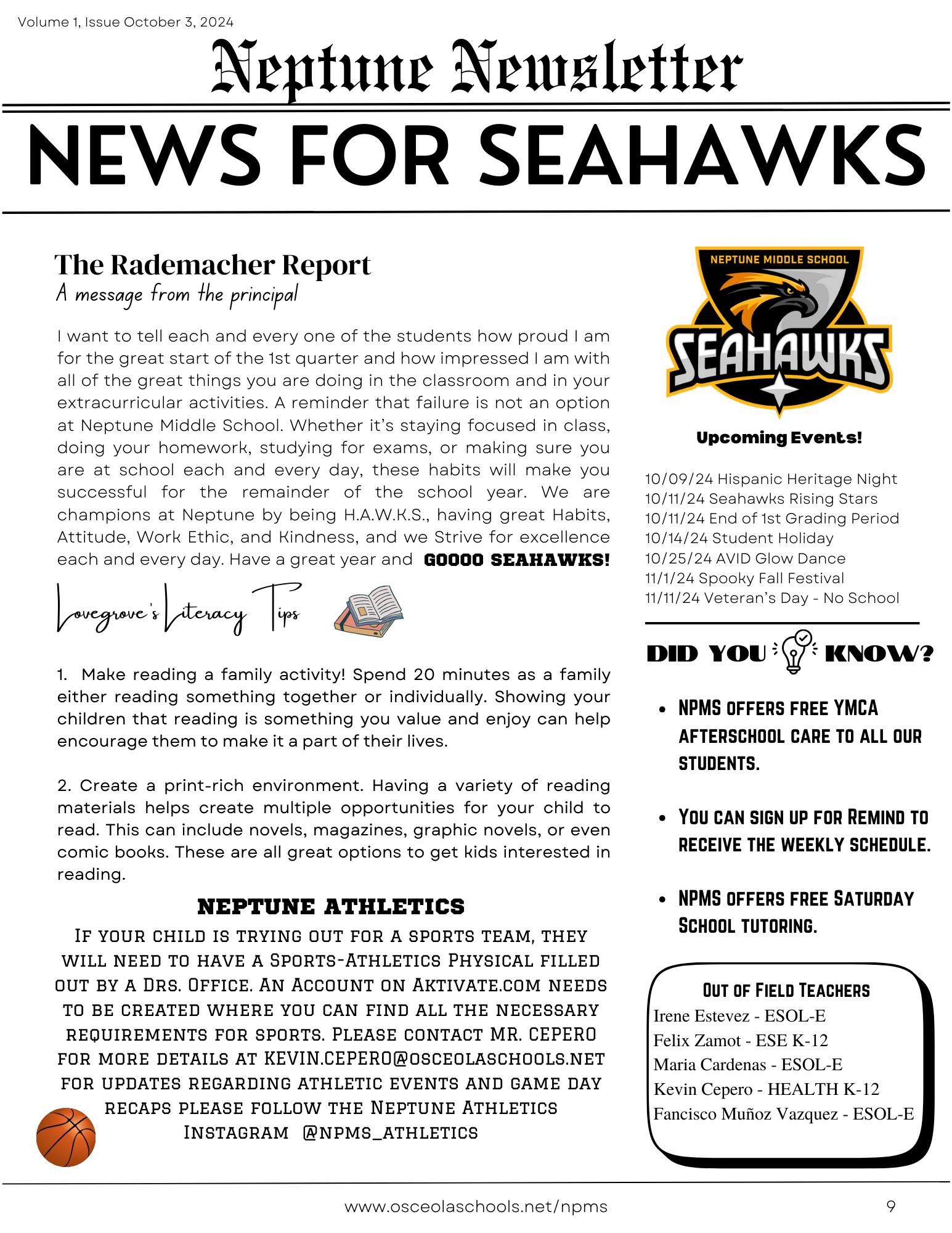 News For Seahawks